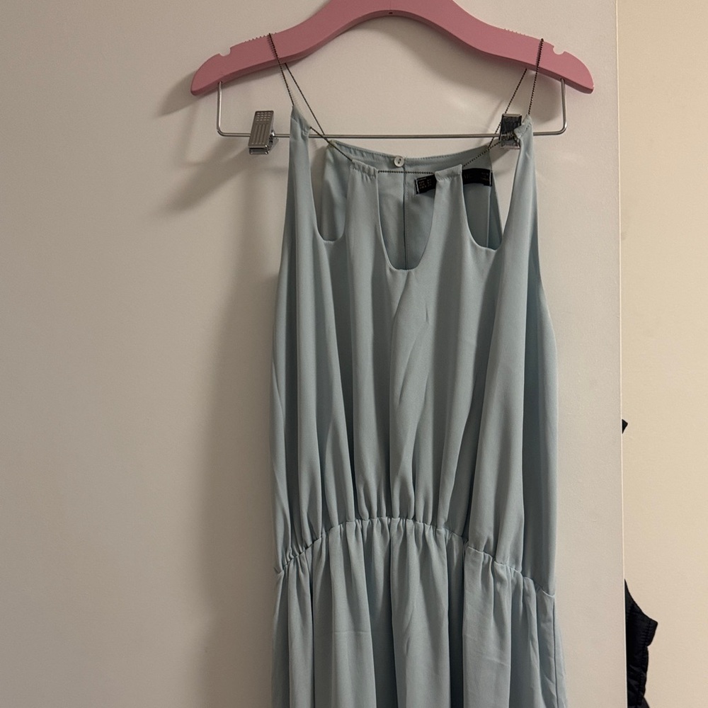 Zara Strapless Light Blue Dress